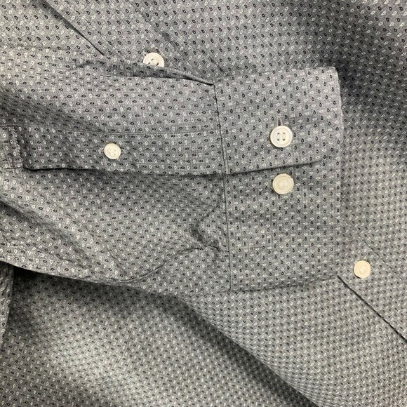 Jos A Bank 1905 Dress Shirt Mens 2X Dark Gray Pattern Cotton - Picture 3 of 5